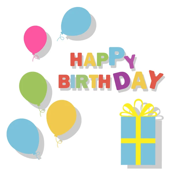 Tarjeta de felicitación feliz cumpleaños — Vector de stock