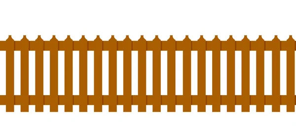 Brown wooden fence — Stock Vector