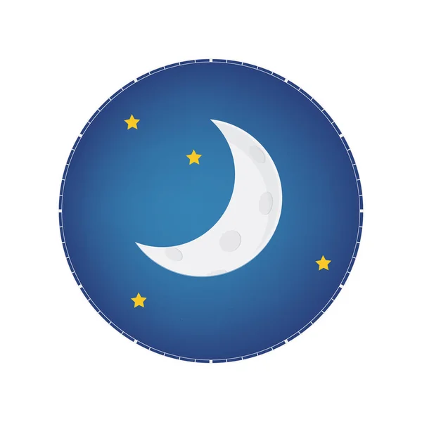 Місячна ніч вектор — стоковий вектор