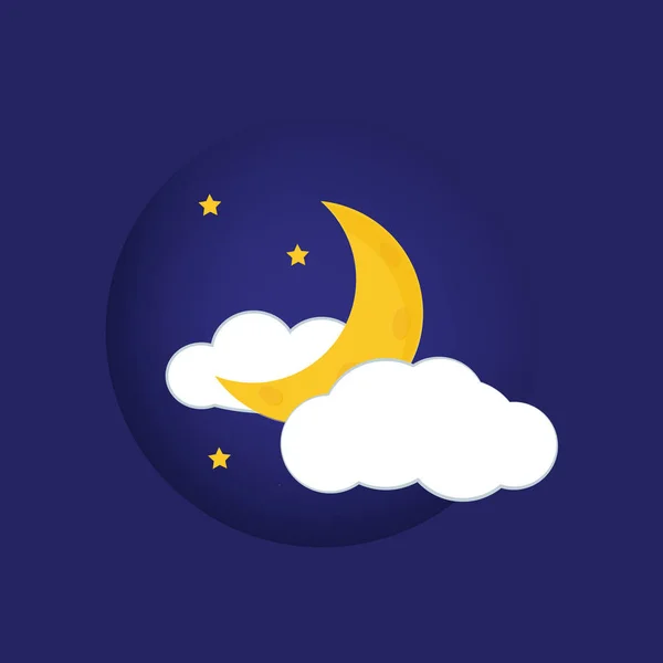 Moonlight éjszakai vektor — Stock Vector