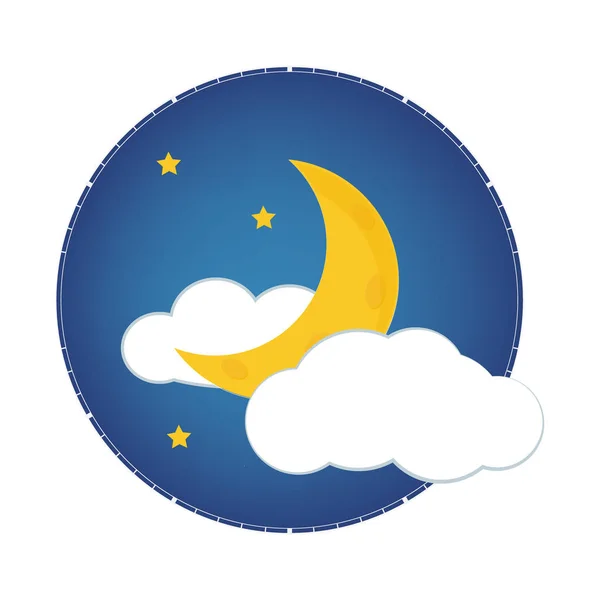 Moonlight night vector — Stock Vector