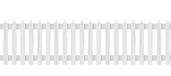 White wooden fence — Stock Vector