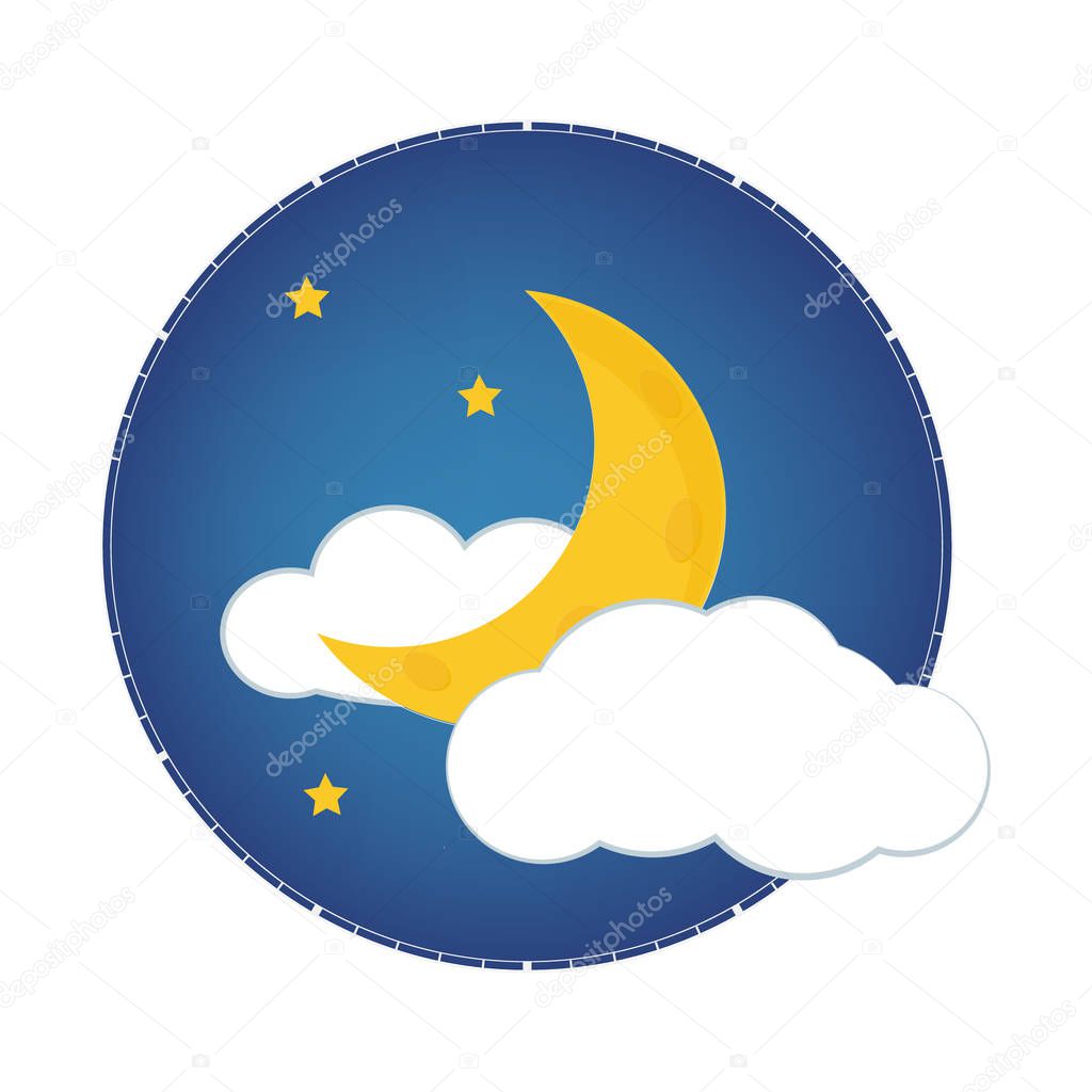 Moonlight night vector