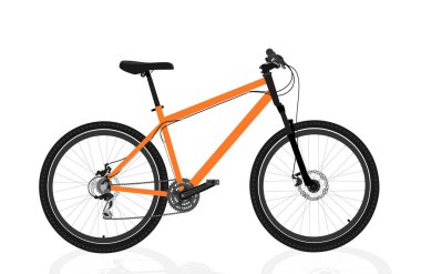 New orange bicycle clipart