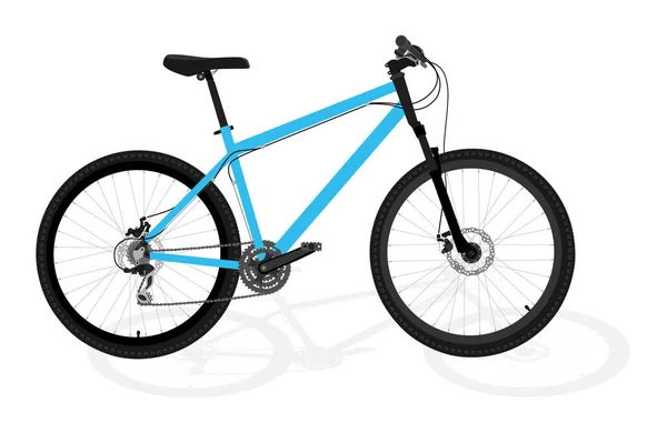 Nueva bicicleta azul — Vector de stock