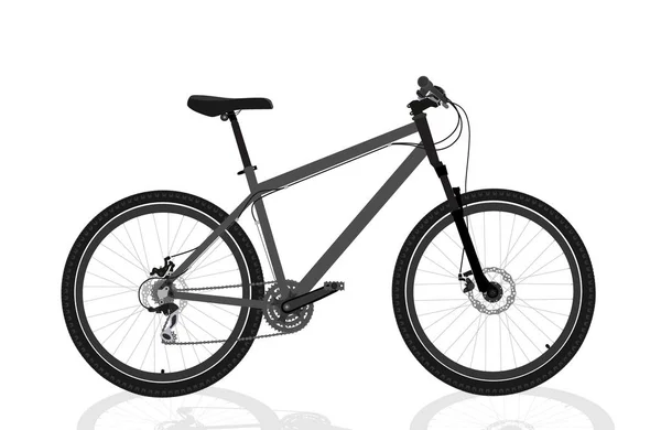 Nueva bicicleta gris — Vector de stock