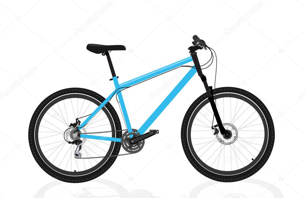 New blue bicycle