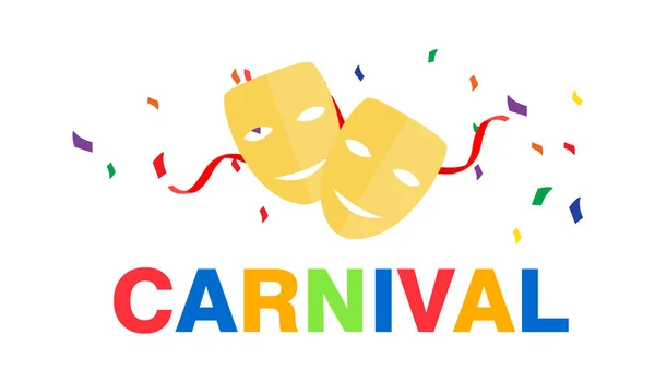 Cartão de carnaval ou banner —  Vetores de Stock