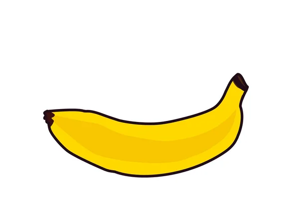 Pojedynczy Banana clip art — Wektor stockowy