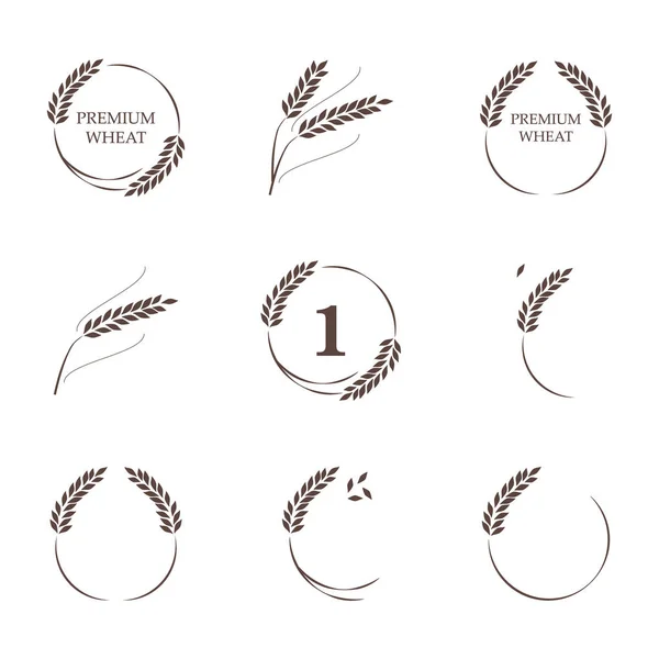 Logo design wheat — Stock Vector
