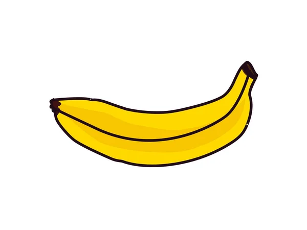 Clip art banane unique — Image vectorielle