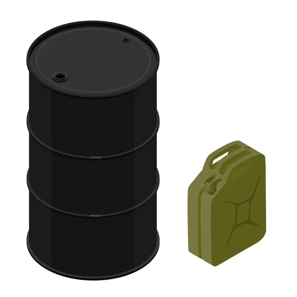 Conjunto de barris de petróleo — Vetor de Stock