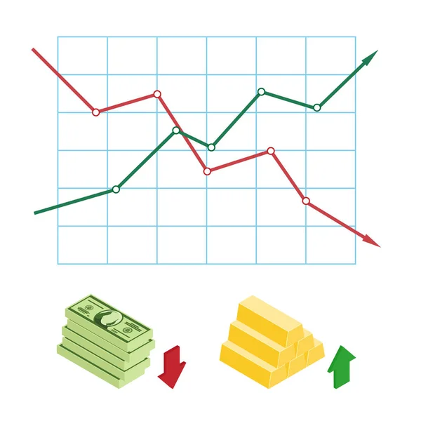 Graph Chart markt — Stockvector