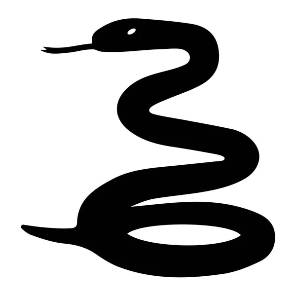 Serpiente silueta vector — Vector de stock