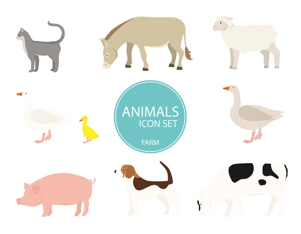 Tecknade djur samling — Stock vektor