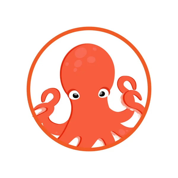 Pulpo de criatura marina — Vector de stock