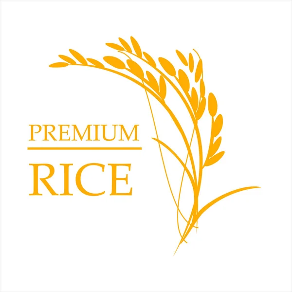 Rice Premium-logotyp — Stock vektor