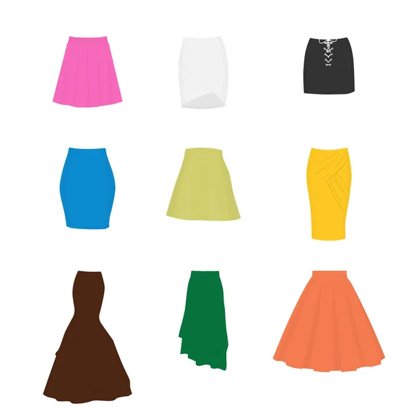 Conjunto de diferentes tipos de faldas . —  Fotos de Stock