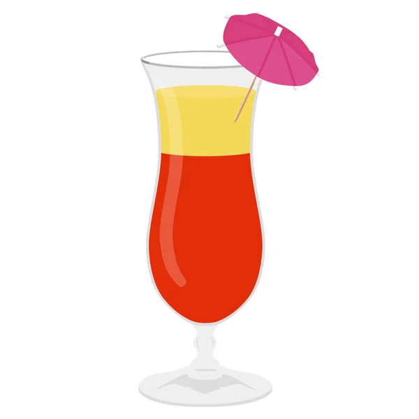 Классический алкогольный коктейль изолирован на белом. Растровая иллюстрация . — стоковое фото