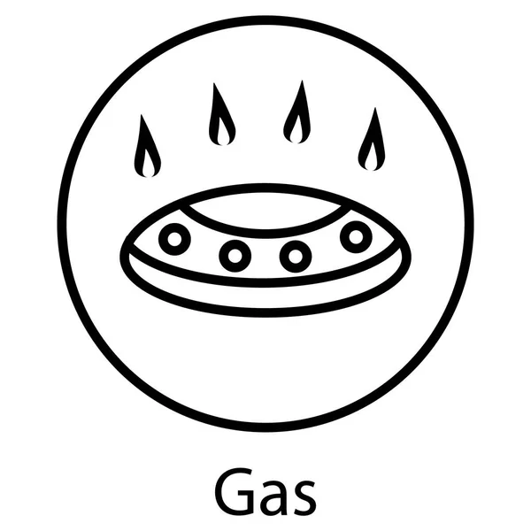 Gaz sobası işareti, sembol. Raster — Stok fotoğraf