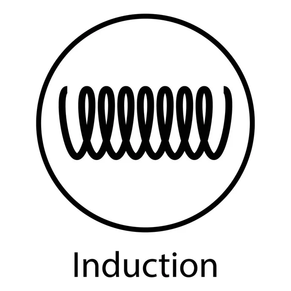 Induction cooking spiral, electrical sign — Stock Photo, Image