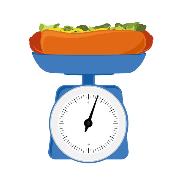 Концепція втрати ваги, здоровий спосіб життя. Швидка їжа хот-дог на лусках . — стокове фото