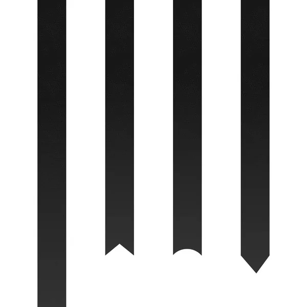 黒いリボンベクトル — ストックベクタ