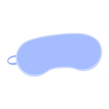 Beyaz arka planda izole edilmiş uyuyan göz maskesi