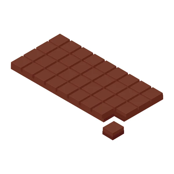 Izometrikus csokoládé bár — Stock Fotó