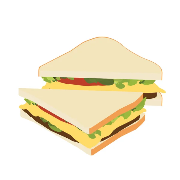 Sandwich vista isométrica — Fotografia de Stock