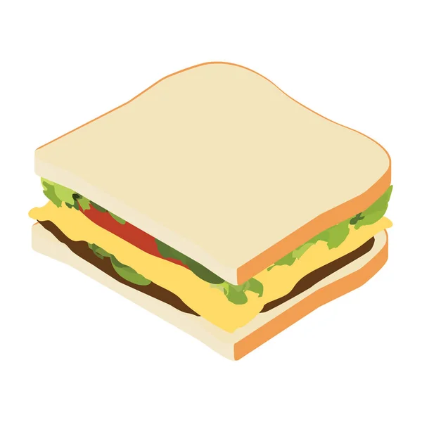 Vista isometrica sandwich — Foto Stock