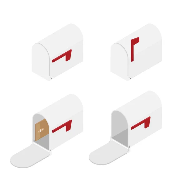 Mailbox isometric view metal raster — Stock Photo, Image