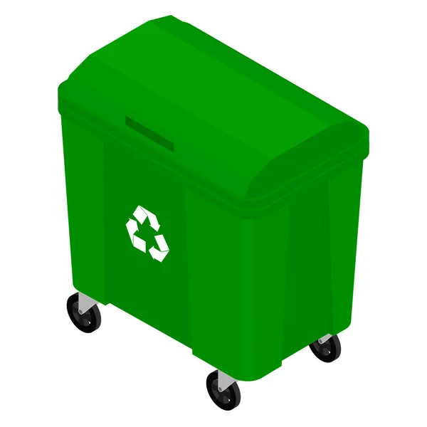 ゴミ箱コンテナリサイクルラスター — ストック写真
