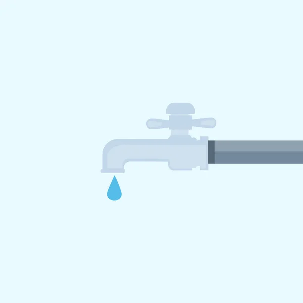 Robinet de robinet d'eau avec goutte. Illustration raster — Photo