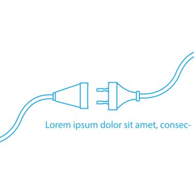 raster Elektrik Fişi ve Soketi çıkar - düz hat minimalist tasarım 404 hatası 