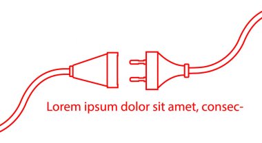 raster Elektrik Fişi ve Soketi çıkar - düz hat minimalist tasarım 404 hatası 