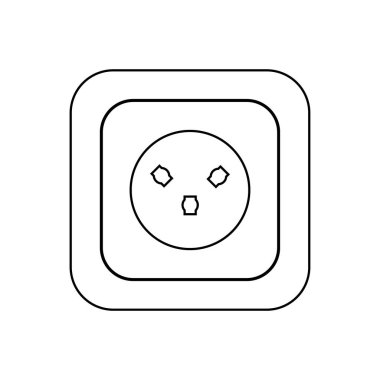 H tipi soket. Ac güç soketi simgesi. İsrail ülke fişi