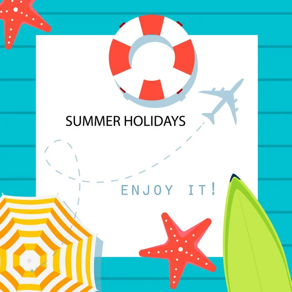 Summer Holiday Banner. raster illustration — Stock Photo, Image