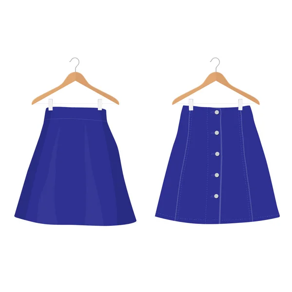 Spódnica wzór kolekcja, projekt moda kobieta ilustracja kobiety spódnica — Wektor stockowy