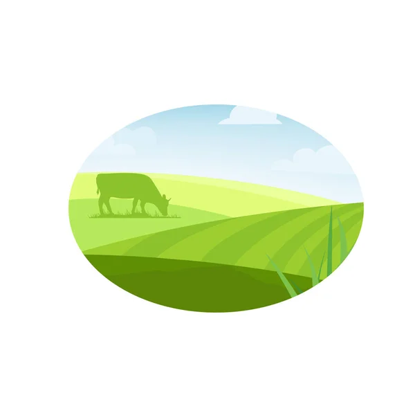 Doğal tarım ürünleri için etiket. Beyaz arka planda yalıtılmış logo. — Stok Vektör