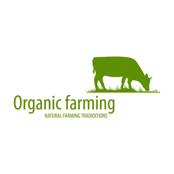 Дизайн логотипа органического земледелия — стоковый вектор