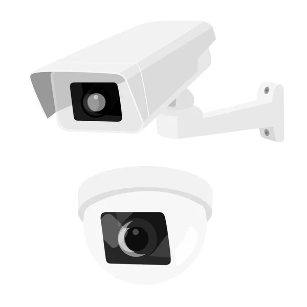 Telecamera di sorveglianza di sicurezza CCTV impostata — Vettoriale Stock