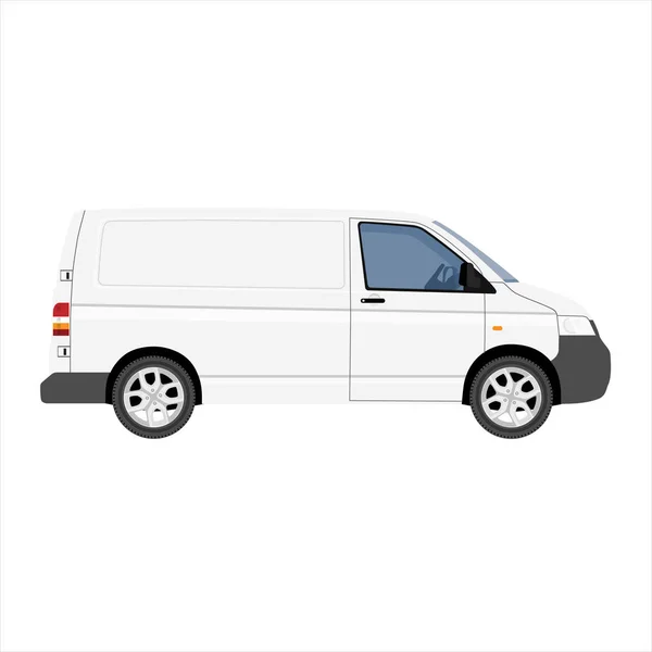 Hi-detailed Plantilla vectorial Cargo Delivery Van . — Vector de stock