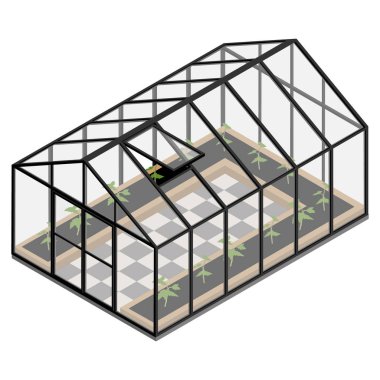 Organik bir çiftlikteki sera