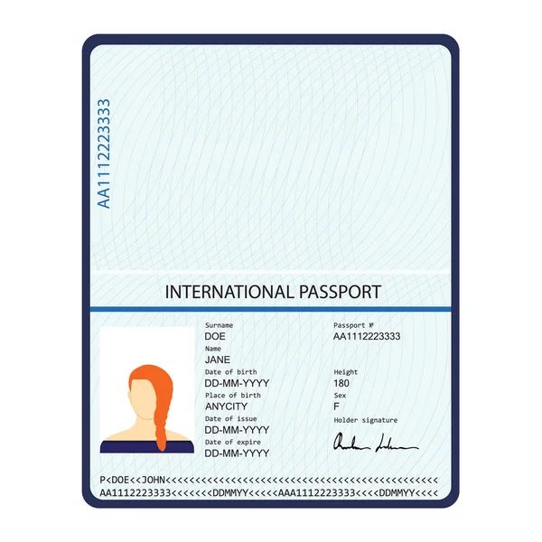 Διαβατήριο εγγράφου ταυτοποίησης — Διανυσματικό Αρχείο