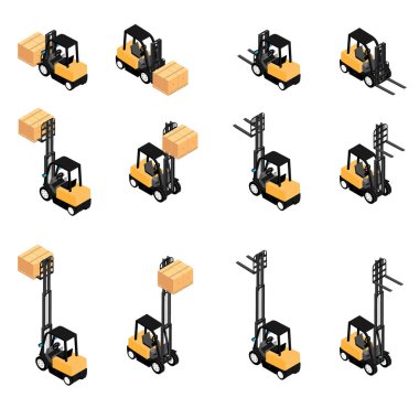 Forkliftler, güvenilir ağır yükleyici, kargo taşıma kamyonlar 