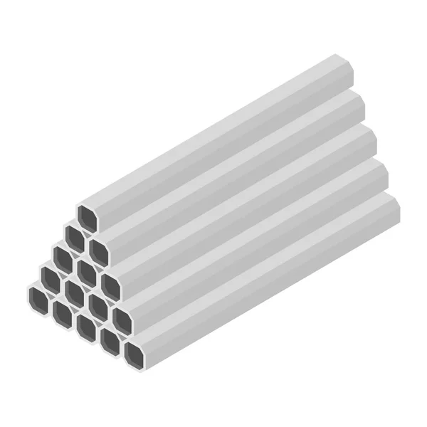 Čtvercový obdélník ocel kovová trubka potrubí profily průmysl výroba stavební konstrukce výrobky — Stockový vektor