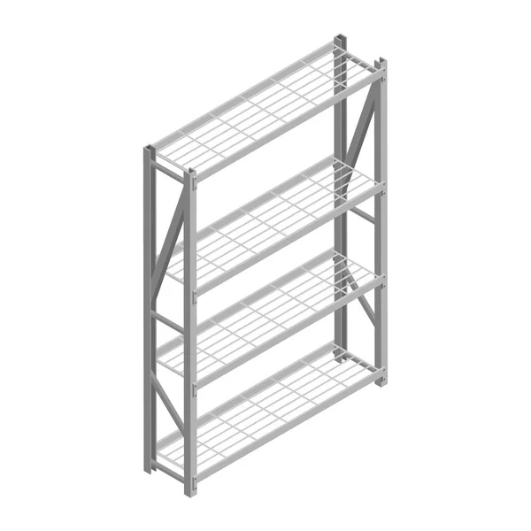 Perchero de metal aislado sobre fondo blanco vista isométrica . — Archivo Imágenes Vectoriales