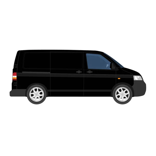 Hi-detailed Cargo Delivery Van vector template. — Stock Vector