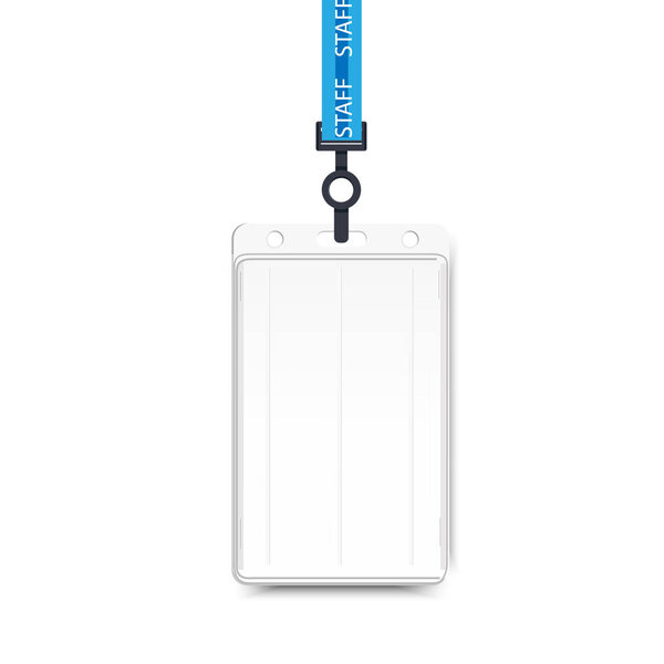 Realistic plastic badge sample